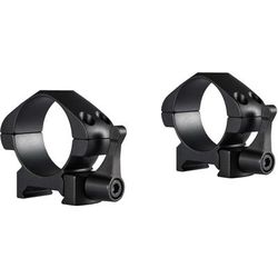 Hawke Sport Optics Precision Steel 30mm Rings Weaver 30mm w/ Lever - 2-Pieces Low Black 23015