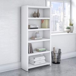 Bush Business Furniture Echo 5 Shelf Bookcase in Pure White - KI60104-03