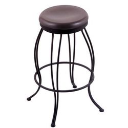 "Holland 300030BWDCOak 3000 Georgian 30" Bar Stool /w Black Wrinkle Finish, Dark Cherry Oak Seat"