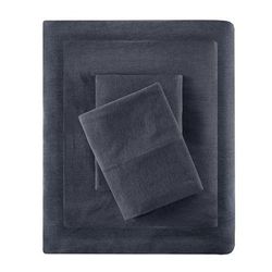 Intelligent Design Cotton Blend Jersey Knit Queen Sheet Set in Charcoal - Olliix ID20-694