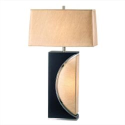 "Half Moon 30" Table Lamp in Espresso and Brushed Nickel with 4-Way Rotary Switch - NOVA of California 736"