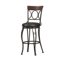 Circles Back Bar Stool 30 - Linon 02731MTL-01-KD-U