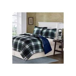 Madison Park Essentials Parkston Twin/Twin XL Down Alternative Comforter Mini Set in Navy - Olliix BASI10-0242