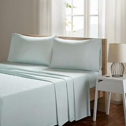 Sleep Philosophy Smart Cool Microfiber Full Sheet Set in Aqua - Olliix SHET20-971