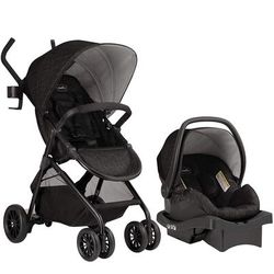 Evenflo Sibby Travel System with LiteMax 35 Infant Car Seat - Charcoal