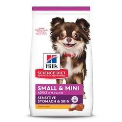 Science Diet Adult Sensitive Stomach & Skin Small & Mini Chicken Recipe Dry Dog Food, 15 lbs.