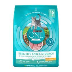 Sensitive Skin and Stomach Formula, +Plus Natural Dry Cat Food, 16 lbs.