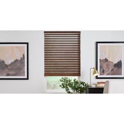 Cordless 2 Inch Faux Wood Blinds | 24" x 36"