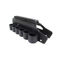 Lyman Shotgun Rail Mount With Sidesaddle Fits 12 Gauge Mossberg 500/590 Black 1081029