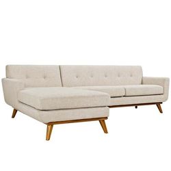 Engage Left-Facing Upholstered Fabric Sectional Sofa - East End Imports EEI-2068-BEI-SET