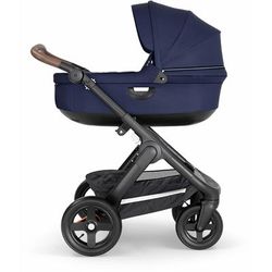Stokke Trailz All-Terrain Stroller & Carrycot - Black/Deep Blue
