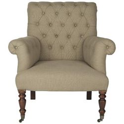 Bennet Club Chair in True Taupe/Black - Safavieh MCR4737A