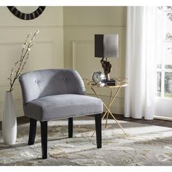 Bell Vanity Chair in Grey/Taupe/Black - Safavieh MCR4203B