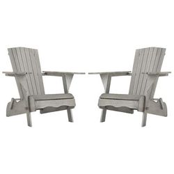 Breetel Set Of 2 Adirondack Chairs in Grey Wash (Set of 2) - Safavieh PAT7034B-SET2