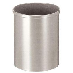 poubelle ronde métallique capacité 15 l - vepabins
