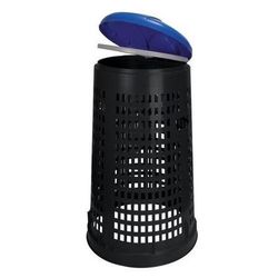 Poubelle Ronde En Plastique Perforé Ruff 110l Noir Bleu - Vepabins