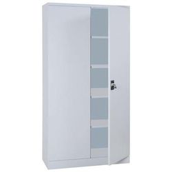 Armoire A Monter Pt Bat - H1950xp423xl120 - 0 Gris+4tab - Manutan Expert