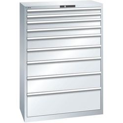Armoire 9 Tiroirs 1023x572x1450mm-charge 75kg-gris - Lista
