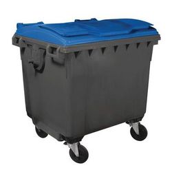 Conteneur - 1100l - Corps Gris Et Couvercle Bleu - Mobil Plastic