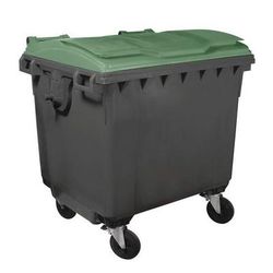 Conteneur - Corps Gris Er Couvercle Vert - Mobil Plastic