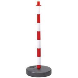 Potelet Sur Coupelle Ronde Haut 90cmcouleur Blanc Et Rouge - Mottez