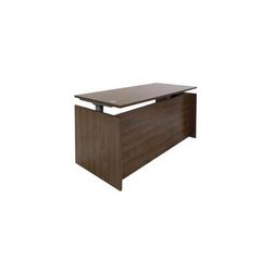 Modern Walnut Adjustable Height Manager's Desk