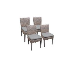 4 Florence Armless Dining Chairs in Grey - TK Classics Florence-Tkc290B-Adc-2X-C-Grey