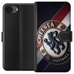 Kompatibelt Lommeboketui til Apple iPhone 16e Chelsea FC-emblem i 3D-stil med blå, hvite og røde detaljer som gir et kraftig og elegant sportsmotiv f