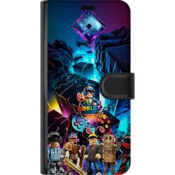 Kompatibelt Lommeboketui til Samsung Galaxy A16 5G Roblox futuristisk neonverden med spillkontrollere, karakterer og lyseffekter - perfekt for alle g