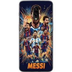 Kompatibelt Mobildeksel til OnePlus 6T Messi plakat Argentina Barcelona fotballlegende GOAT VM nummer 10 fotballspiller retro kunst