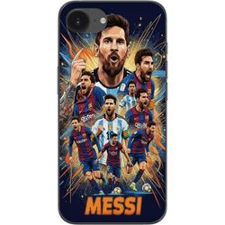Kompatibelt Mobildeksel til Apple iPhone 16e Messi plakat Argentina Barcelona fotballlegende GOAT VM nummer 10 fotballspiller retro kunst