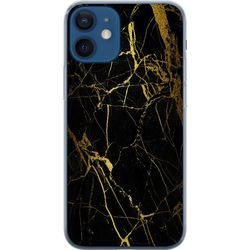 Kompatibelt Mobildeksel til Apple iPhone 12 Marmor Svart & Gull