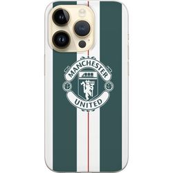 Kompatibelt Mobildeksel til Apple iPhone 14 Pro Manchester United logo skjold fotballklubb Premier League Røde Djevler plakat retro hvit grønn design