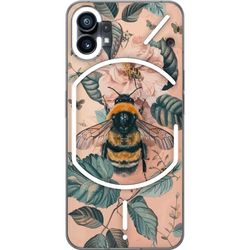Kompatibelt Mobildeksel til Nothing Phone (1) Humle på blomst i pastellfarger vakker naturinspirert design som formidler rolig energi og harmoni