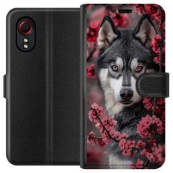 Kompatibelt Lommeboketui til Samsung Galaxy Xcover 5 Ulve Røde Øyne Dyr Fantasi Mørk