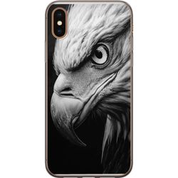 Kompatibelt Mobildeksel til Apple iPhone XS Max Ørn portrett realistisk nærbilde kraftig fugl dyr motiv sterk villdyr illustrasjon natur plakat