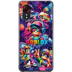Kompatibel Mobilcover til Samsung Galaxy Xcover 5 Farverig Roblox gaming gruppe med hovedtelefoner og neonfarver til børn og spilinteresserede