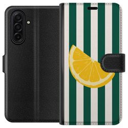 Kompatibelt Lommeboketui til Samsung Galaxy A17 5G Citron sitrus sitronmønster gul frukt kjøkken dekor sommertrykk retro stil interiør tapet frisk de