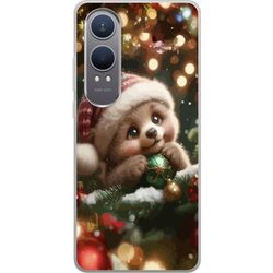 Kompatibelt Mobildeksel til OnePlus Nord CE4 Lite Julesovbjorn kuler søt bjørn koselige lys jul kawaii varme ferie søt vinter plakat
