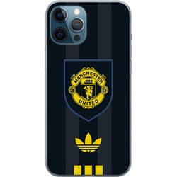 Kompatibelt Mobildeksel til Apple iPhone 12 Pro Manchester United plakat Adidas våpen fotballklubb Premier League logo gul svart retro design kunst
