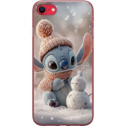 Kompatibelt Mobildeksel til Apple iPhone 7 Stitch snømann vinter søt blå alien kawaii jul koselig snø søt ferie elskverdig plakat