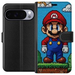 Kompatibelt Lommeboketui til Google Pixel 10 Pro Nintendo Super Mario plakat retro gaming 8bit pikselkunst spill klassisk helt muraldesign figur