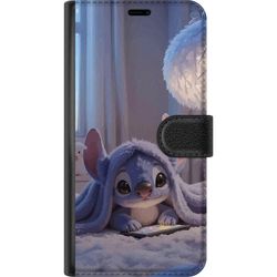 Kompatibelt Lommeboketui til Motorola Moto G15 Stitch under teppe med telefon kveldskos i blå toner sjarmerende drømmeaktig design for alle som elske