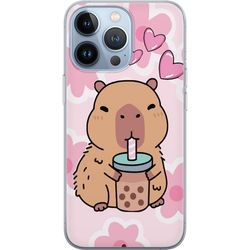 Kompatibelt Mobildeksel til Apple iPhone 13 Pro Kawaii Capybara Hjerteanime Stil Søt Design Dyretema TikTok Populær Gave Jente
