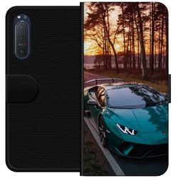 Kompatibel Tegnebogsetui til Sony Xperia 5 II Lamborghini Supersportsvogn Racing Sportsvogn