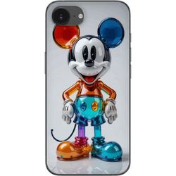 Kompatibelt Mobildeksel til Apple iPhone 16e Fargerik Mickey figur futuristisk krom blank Disney pop art moderne levende karakter motiv plakat