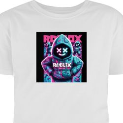 Barn T-skjorte Neon Roblox Warrior Hvit 9-11 År