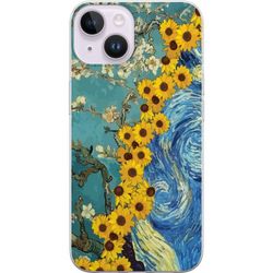 Kompatibelt Mobildeksel til Apple iPhone 15 Van Gogh plakat solsikke Starry Night kunst blomster maleri artistisk retro kunst impresjonisme design