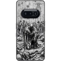 Kompatibelt Mobildeksel til Nothing Phone (3a) Middelalderkriger Ridder Slagmark: kriger, ridder, rustning, episk, slagmark, svart og hvit, fantasi,