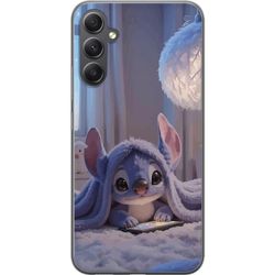 Kompatibelt Mobildeksel til Samsung Galaxy A15 5G Stitch under teppe med telefon kveldskos i blå toner sjarmerende drømmeaktig design for alle som el